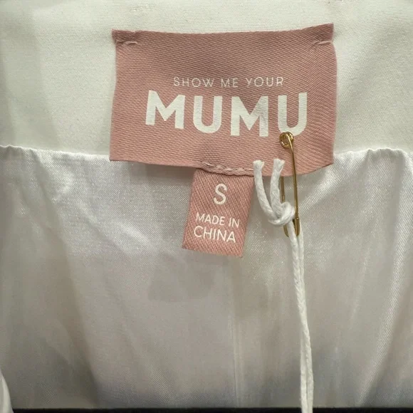NWT Show Me Your Mumu Save the dress white blazer Rhinestone Elegant Mini Sz S - Picture 10 of 11